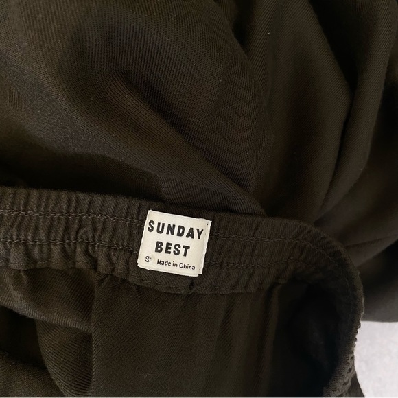 Aritzia || Sunday Best Tabata Jumper Jumpsuit Strapless in Tuscan Olive Small - Picture 6 of 11